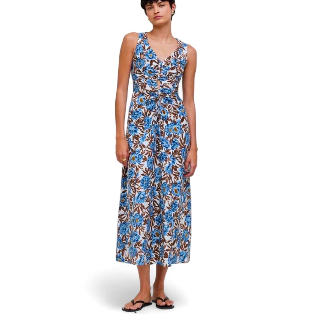NWT Madewell VNeck floral midi dress
